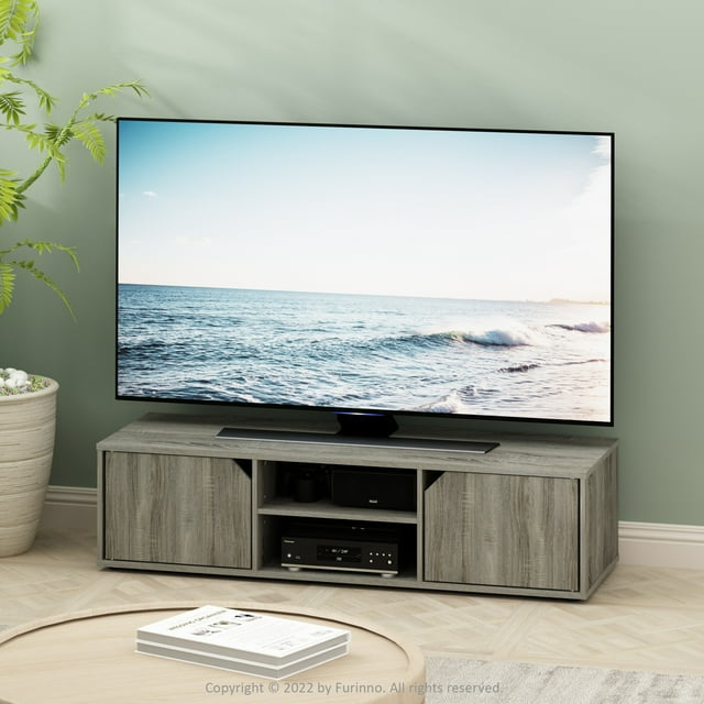 Furinno Classic TV Stand for TV up to 55 Inch, French Oak