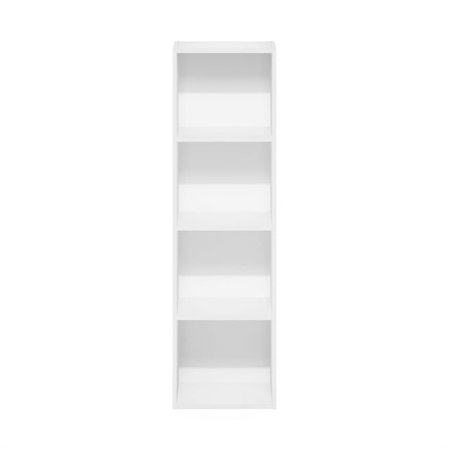 Furinno Pasir 4-Tier Open Shelf Bookcase, White