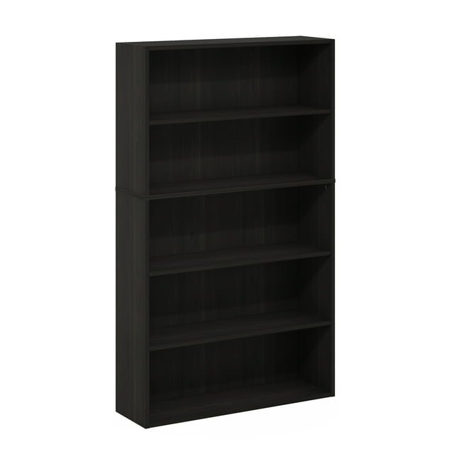 Furinno Pasir 5-Tier Open Shelf Bookcase, Bookshelf, 31.5 Inch Wide, Espresso