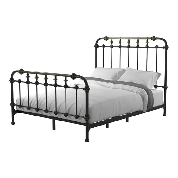 Furniture of America Cecil Transitional Metal Full Spindle Bed in Antique Black