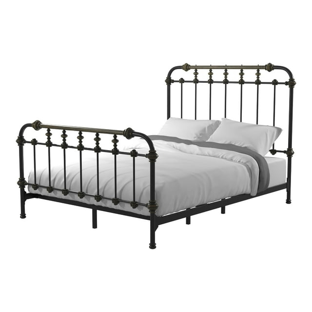 Furniture of America Cecil Transitional Metal Full Spindle Bed in Antique Black