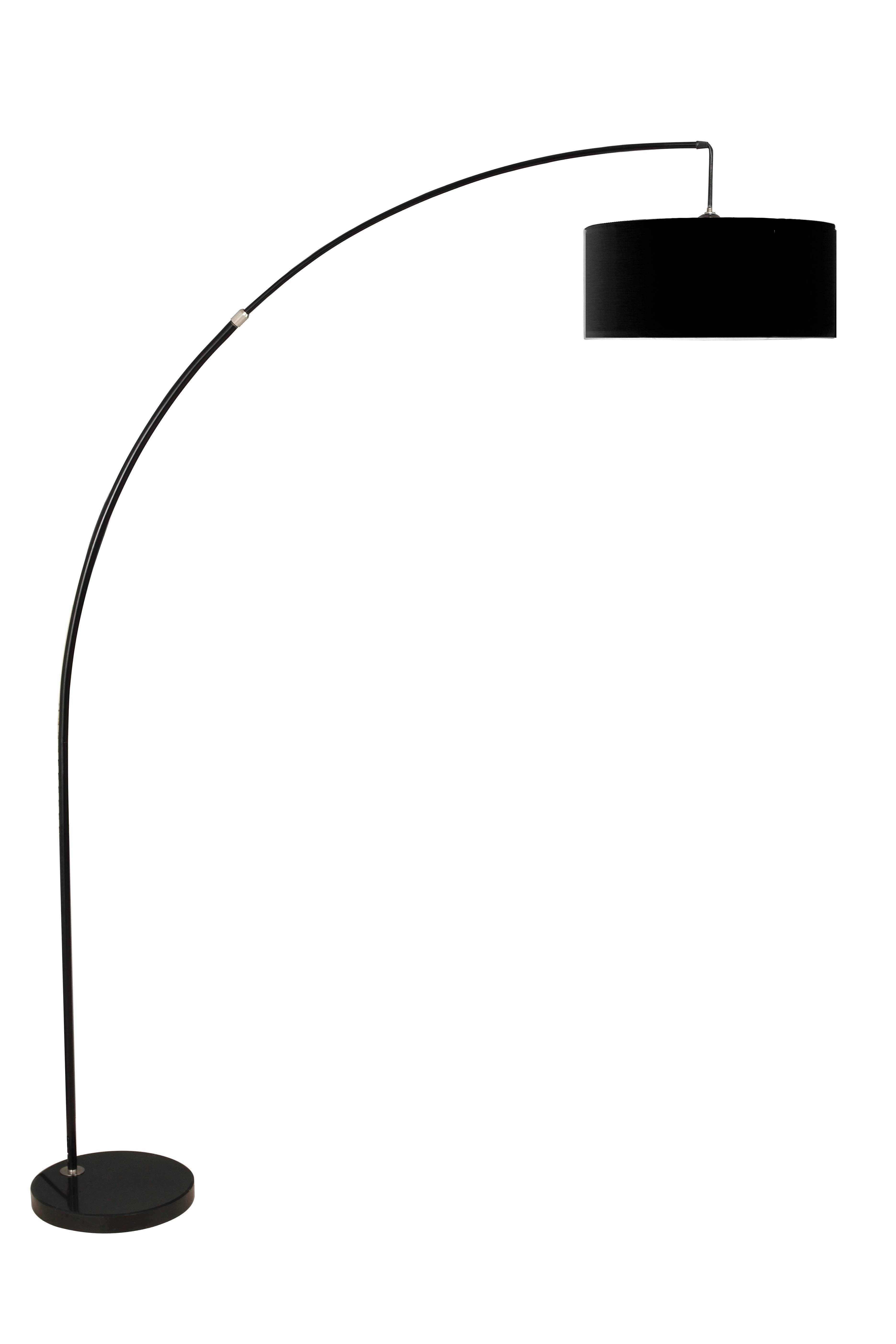 Furniture of America Cierra Contemporary Metal Extendable Neck Arched Shade Floor Lamp, Black