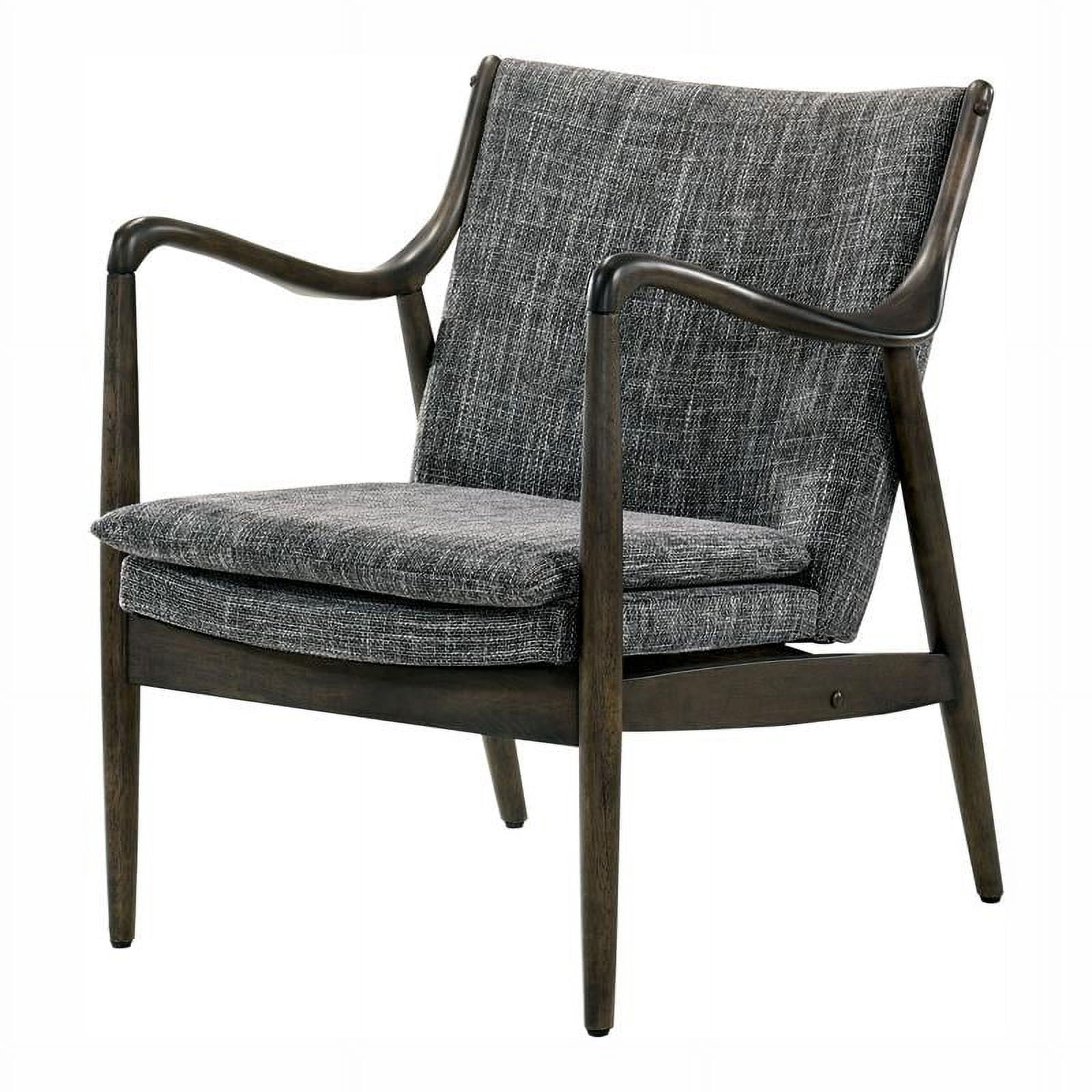 Furniture of America Darsh Wood Cushioned Accent Chair in Gray
