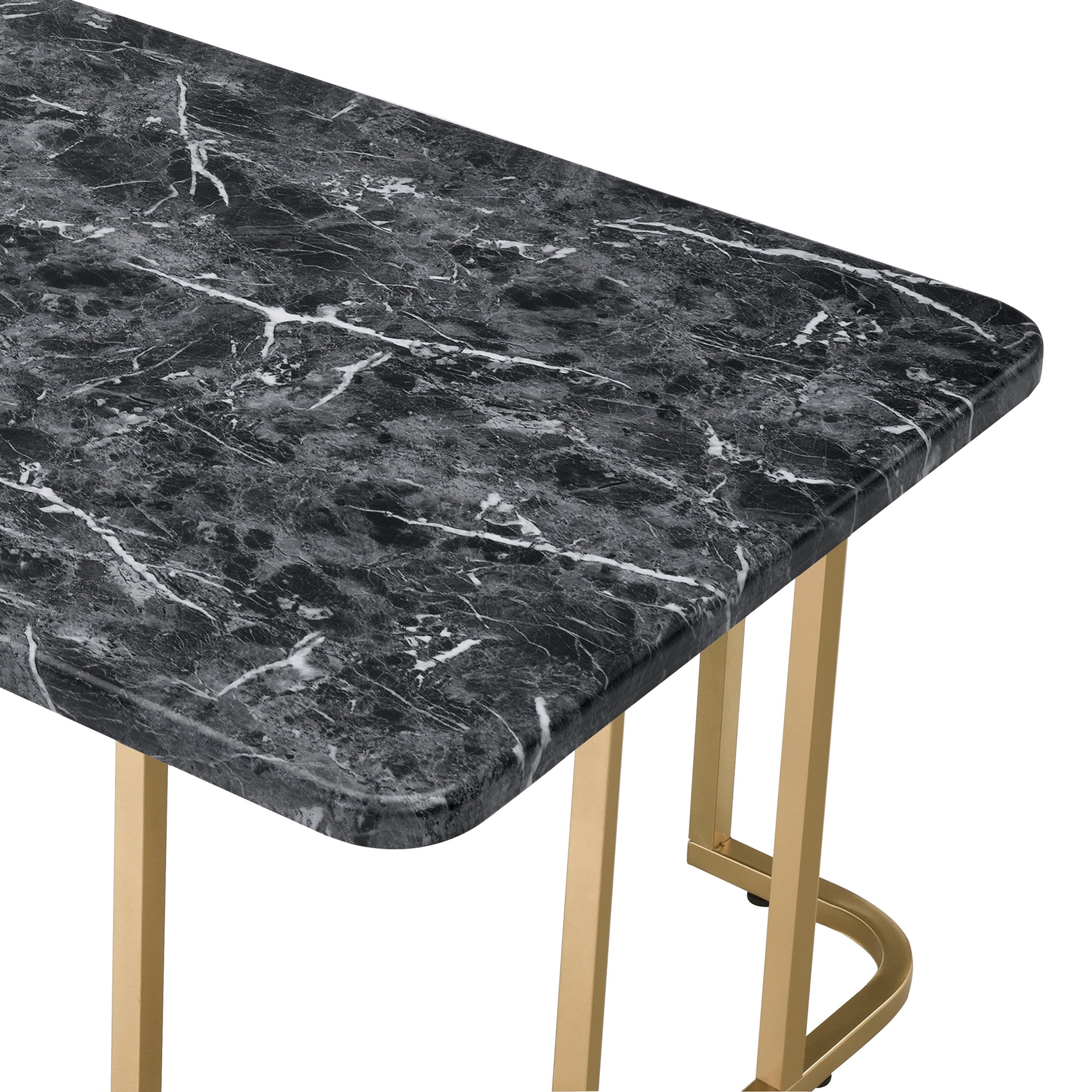 Furniture of America Deeanne Contemporary 47-inch Faux Marble Coffee Table by  Black