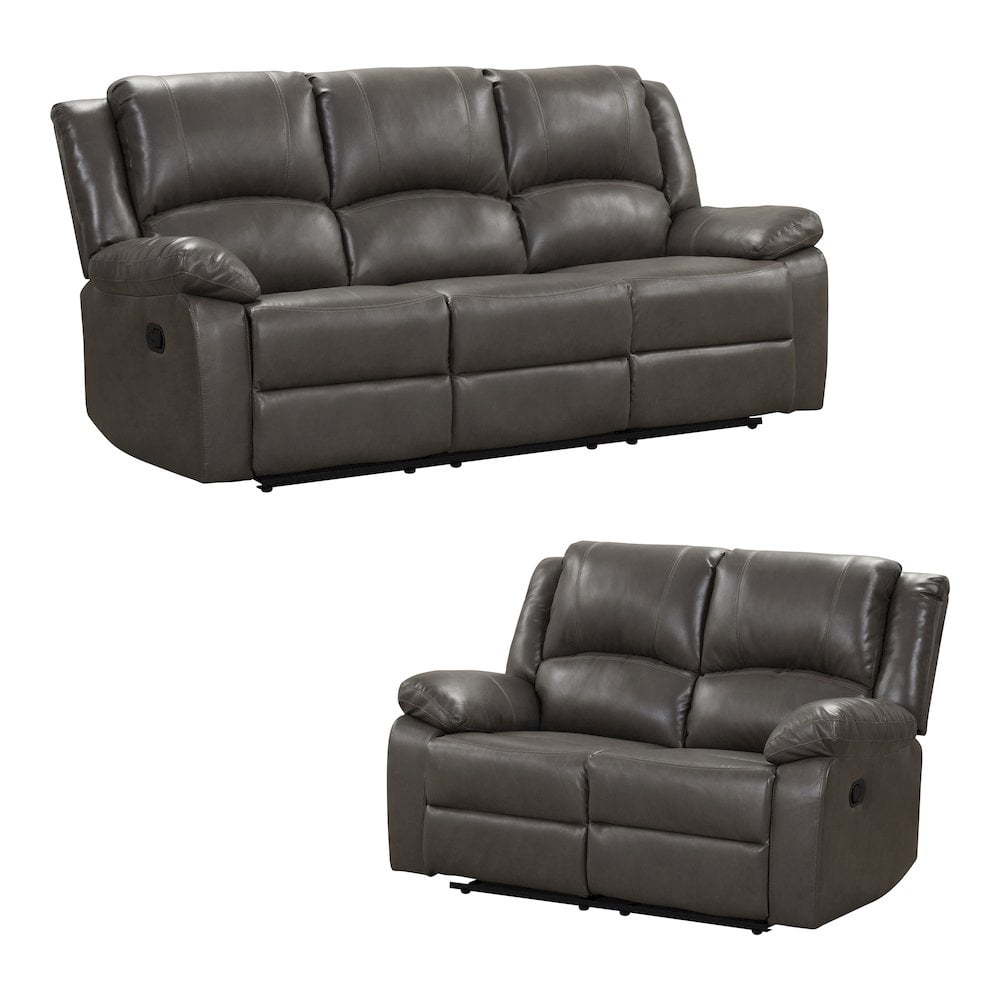 Furniture of America Lamick 2-piece Manual Recline Sofa Set