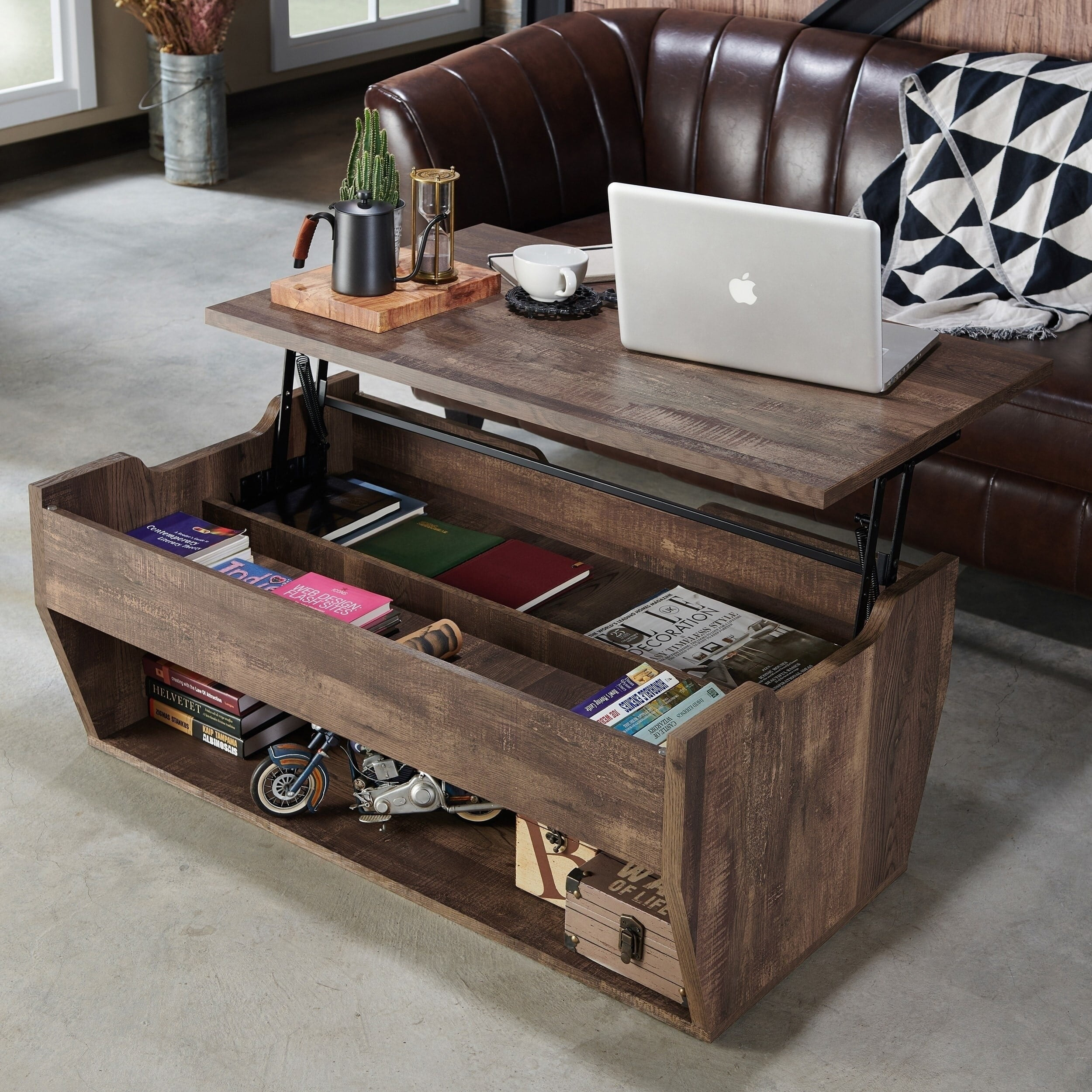 Furniture of America Rere Rustic 41-inch Wood Lift-top Coffee Table by  Reclaimed Oak Reclaimed,Oak Finish