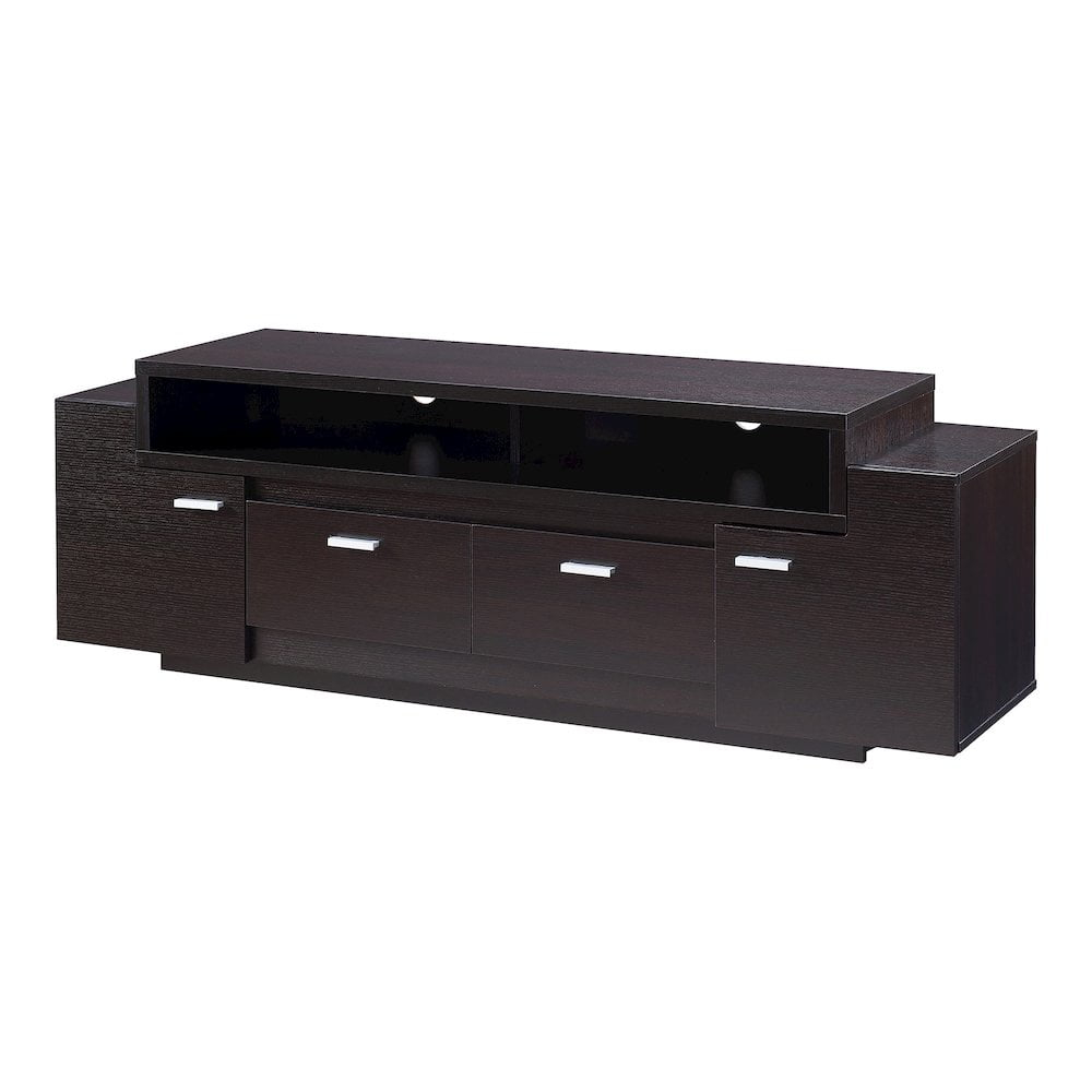 Furniture of America Santex Contemporary Wood 60-Inch TV Stand in Cappuccino