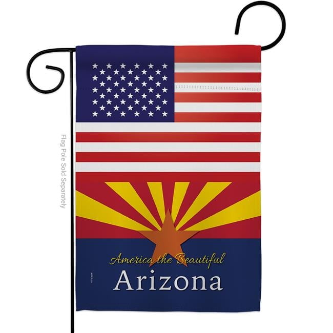 Americana Home & Garden G142554-BO 13 x 18.5 in. USA Arizona American State Vertical Garden Flag with Double-Sided House Decoration Banner Yard Gift