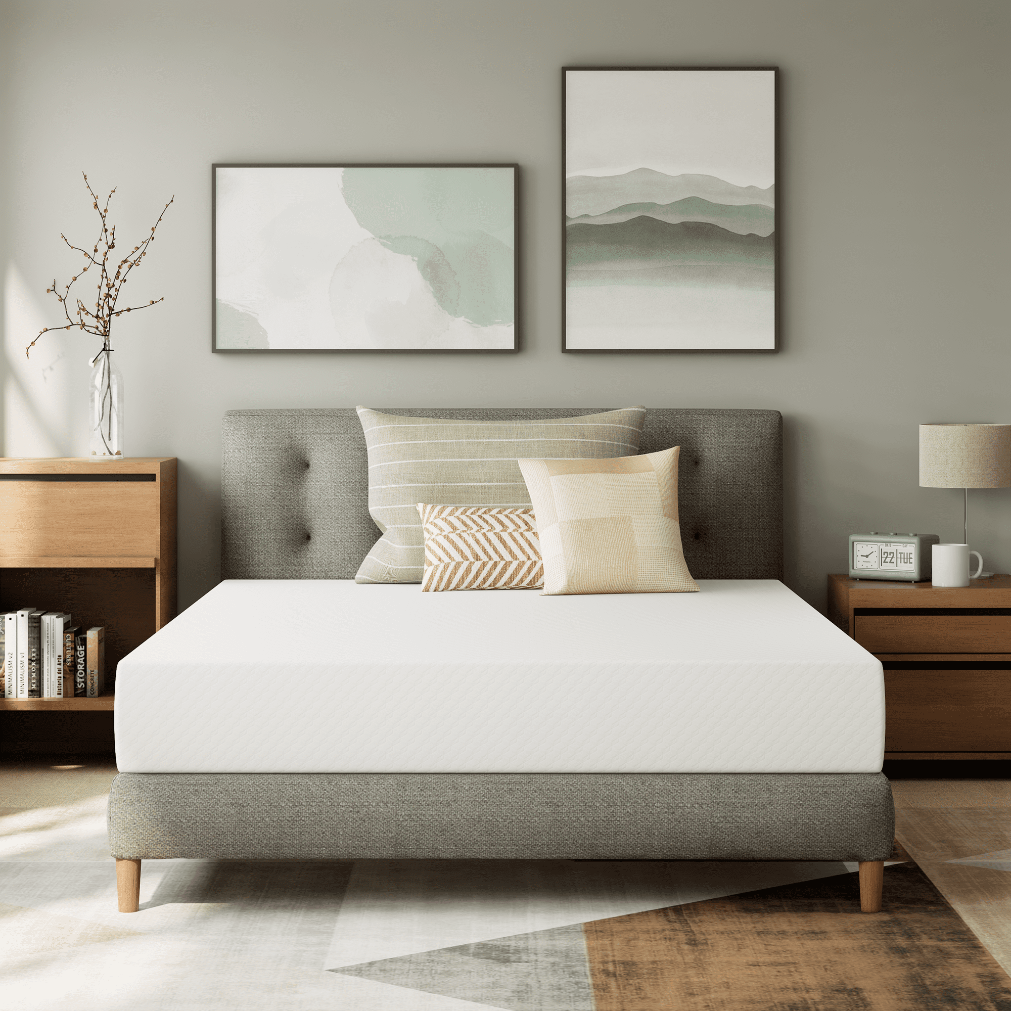 GAESTE 8 Full Size Memory Foam Mattress, Cooling Gel, Medium Firm Support, Pressure Relief, Breathable Cover, Mattress in a Box, Adult and Child