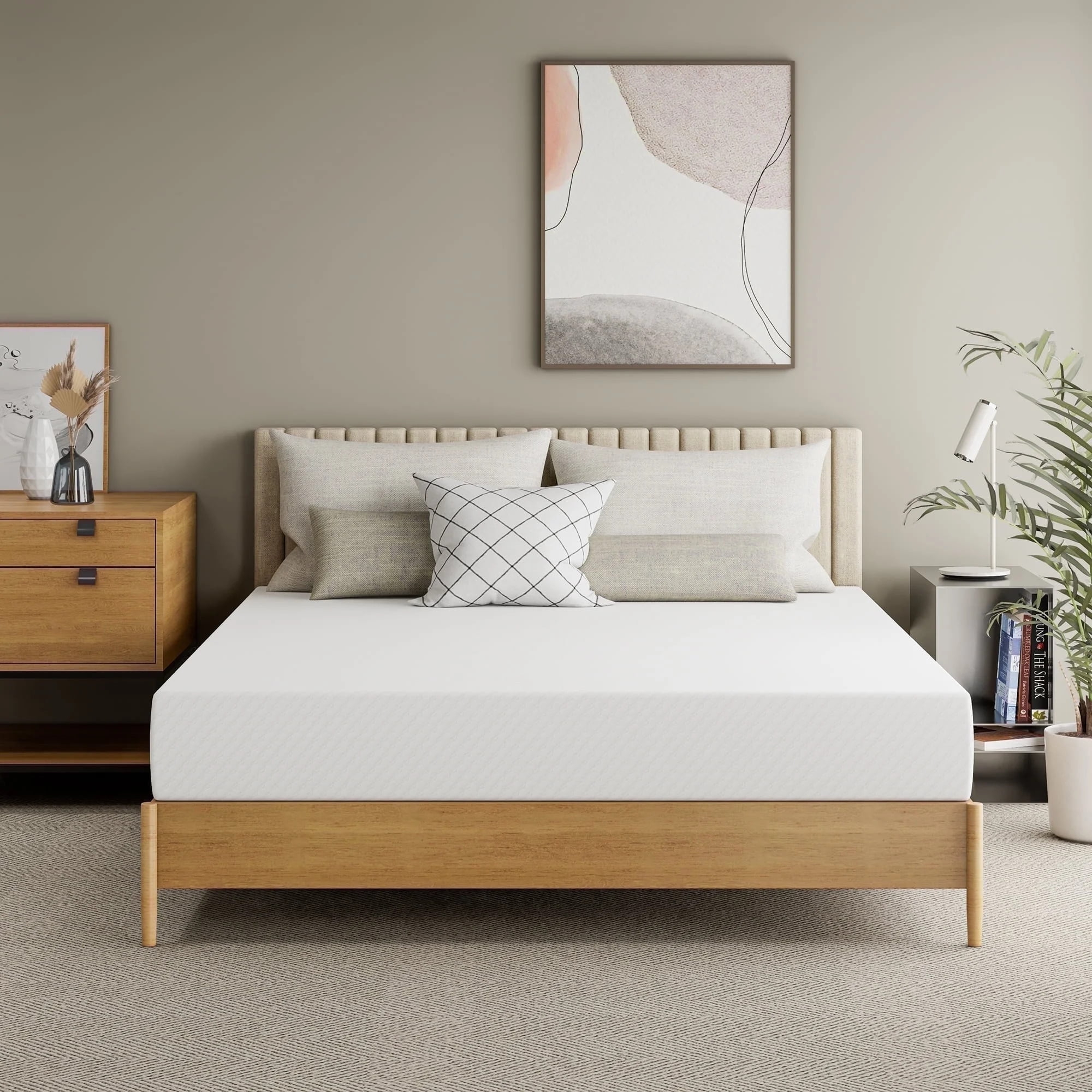 GAESTE 8 Full Size Memory Foam Mattress, Cooling Gel, Medium Firm Support, Pressure Relief, Breathable Cover, Mattress in a Box, Adult and Child