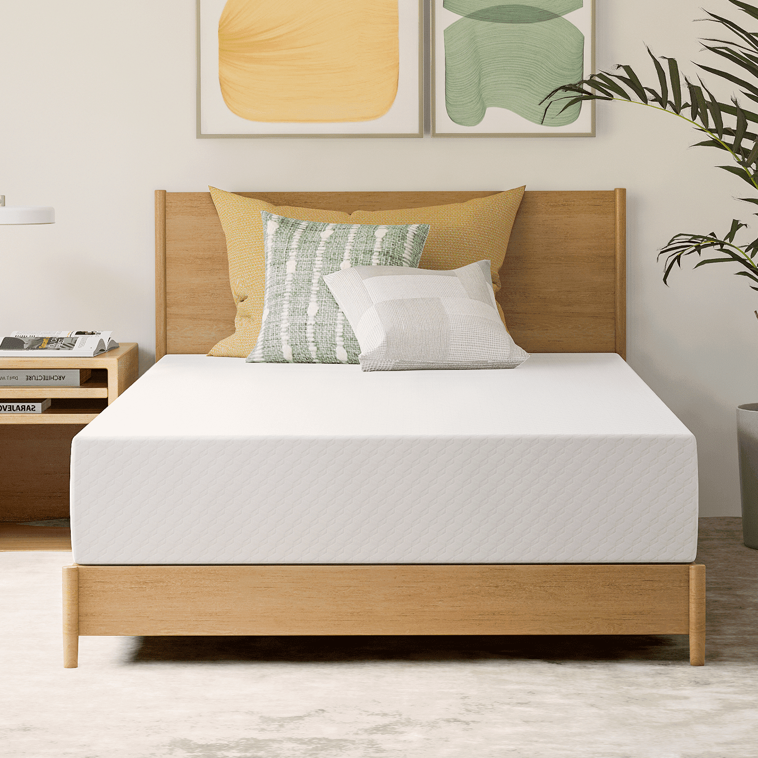 GAESTE 8 Twin Memory Foam Mattress, Cooling Gel, Medium Firm Support, Pressure Relief, Breathable Cover, Mattress in a Box, Adult and Child