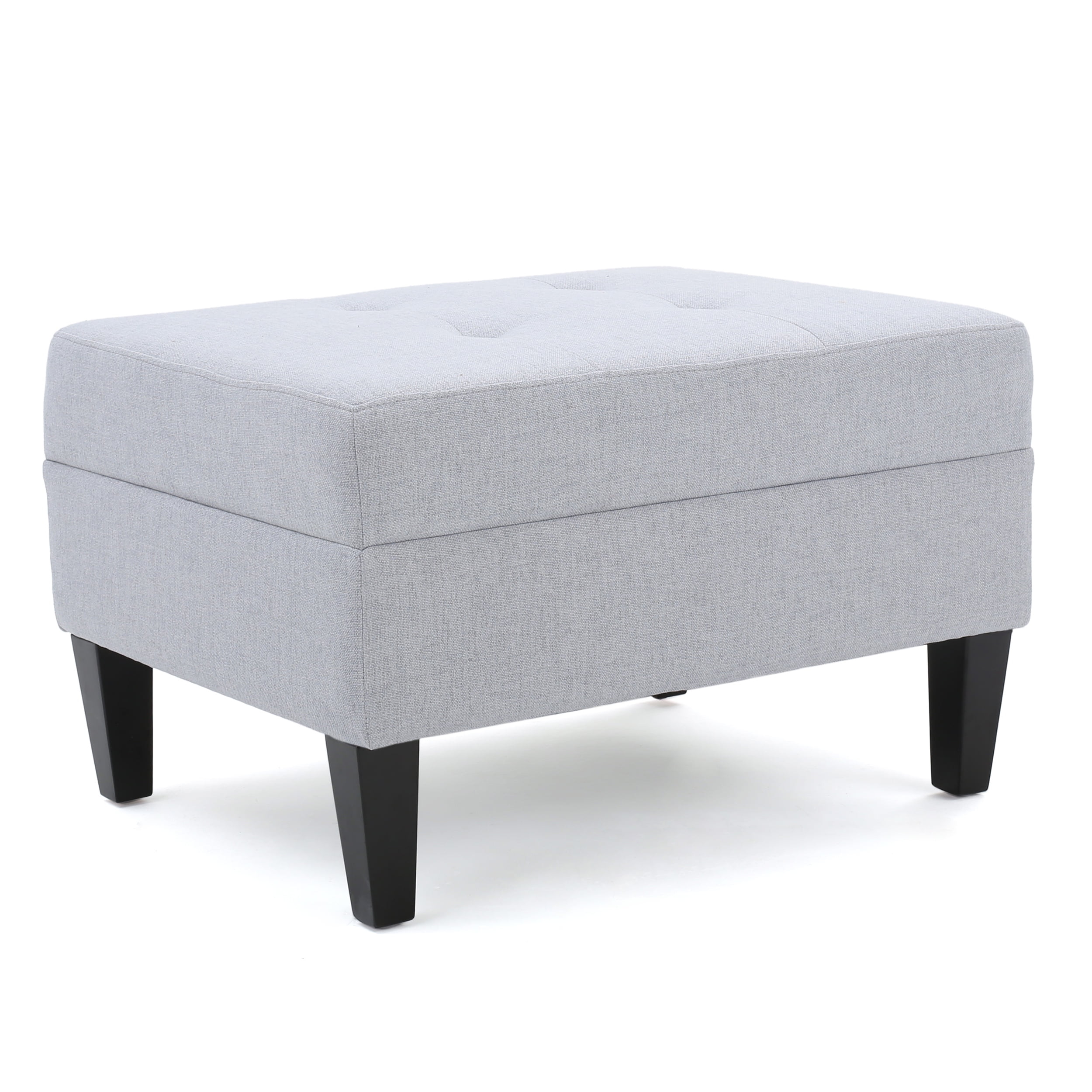 GDF Studio Bridger Mid-Century Ottoman, Light Grey