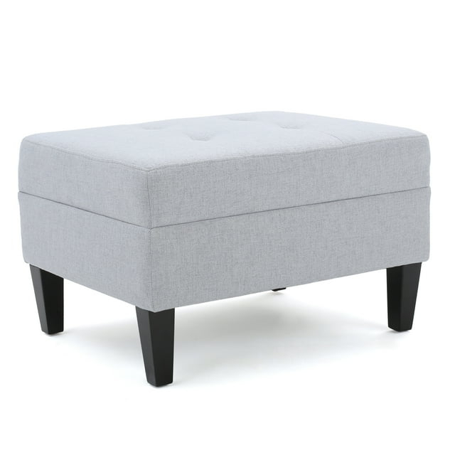 GDF Studio Bridger Mid-Century Ottoman, Light Grey