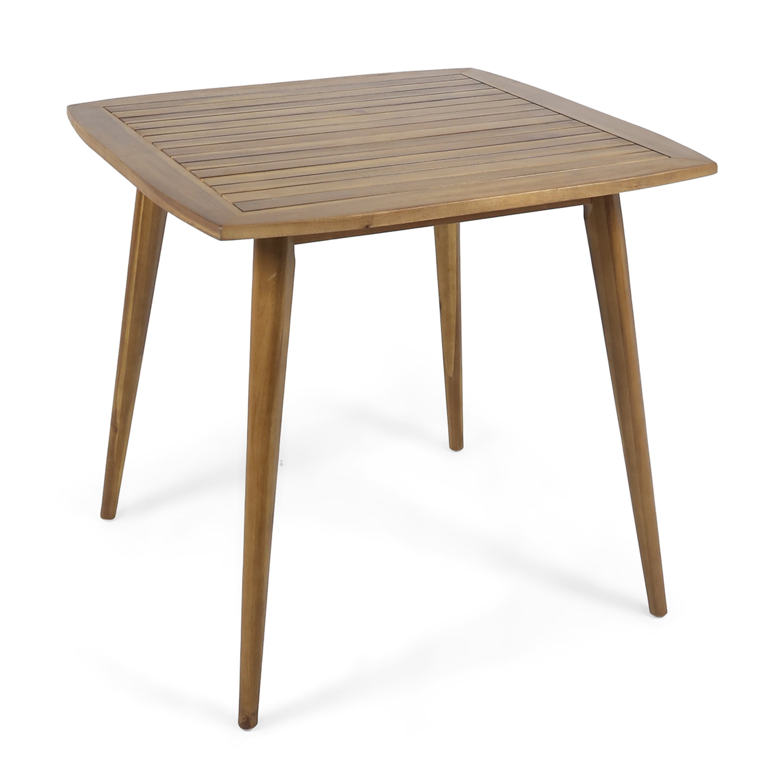 GDF Studio Caleb Indoor Square Acacia Wood 30 inch Dining Table, Teak