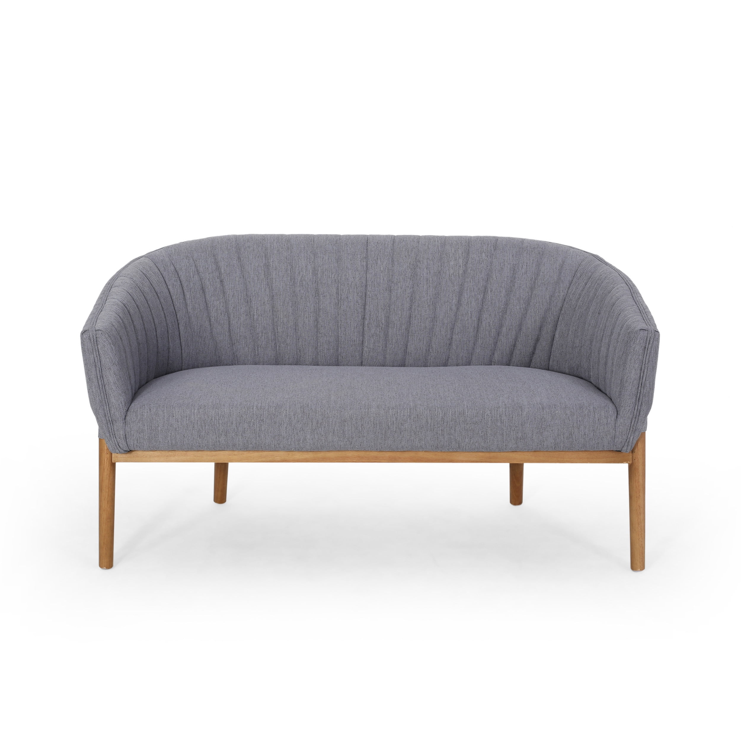 Christopher Knight Home Galena Mid-century Modern Glam Loveseat by  Charcoal+Brown