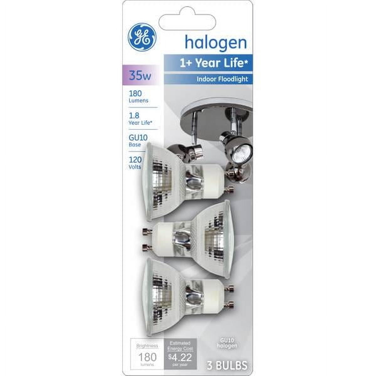 General Electric GU10 Halogen 35W Indoor Floodlight Bulb, (3 Pack)