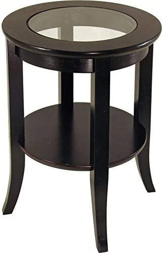 Winsome Genoa End Table Glass Inset one shelf