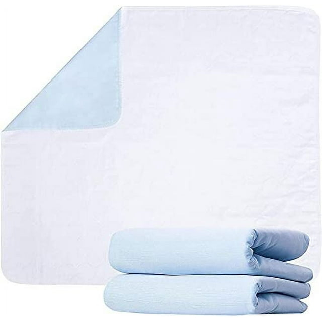GREEN LIFESTYLE Washable Underpads 2 Pack - Large Bed Pads, 48" x 48", for use as Incontinence Bed Pads, Reusable Pet Pads, Great for Dogs, Cats, Bunny, Seniors Bed Pad (Pack of 2 - 48x48)