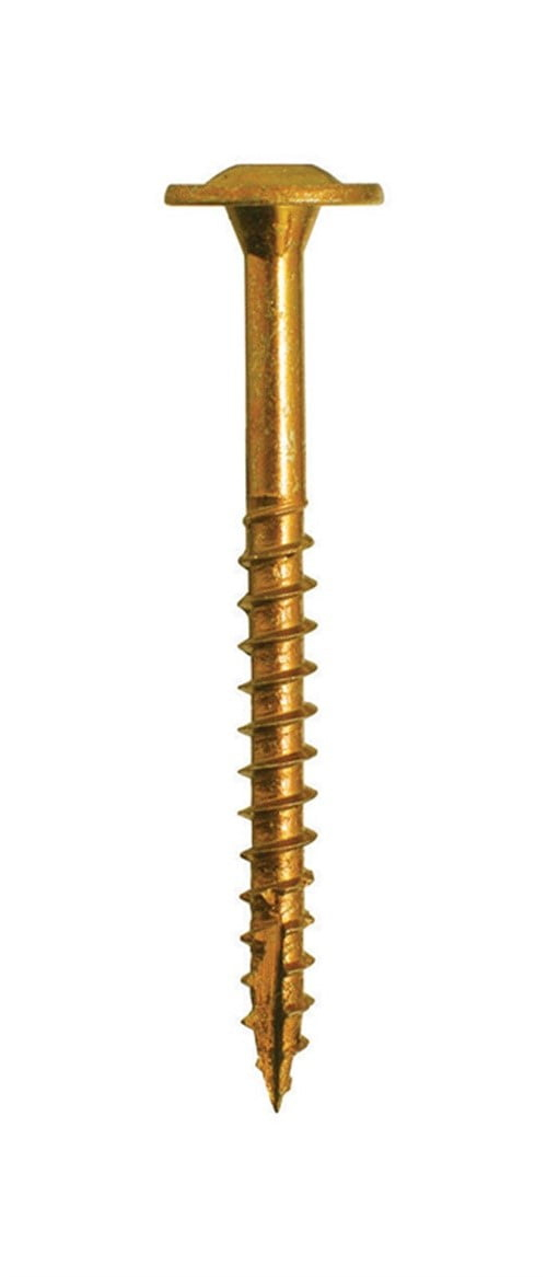 GRK Fasteners 10079 Cabinet Screw, #8 Thread, 2-1/2 in L, Low-Profile, Washer Head, Star Drive, Steel