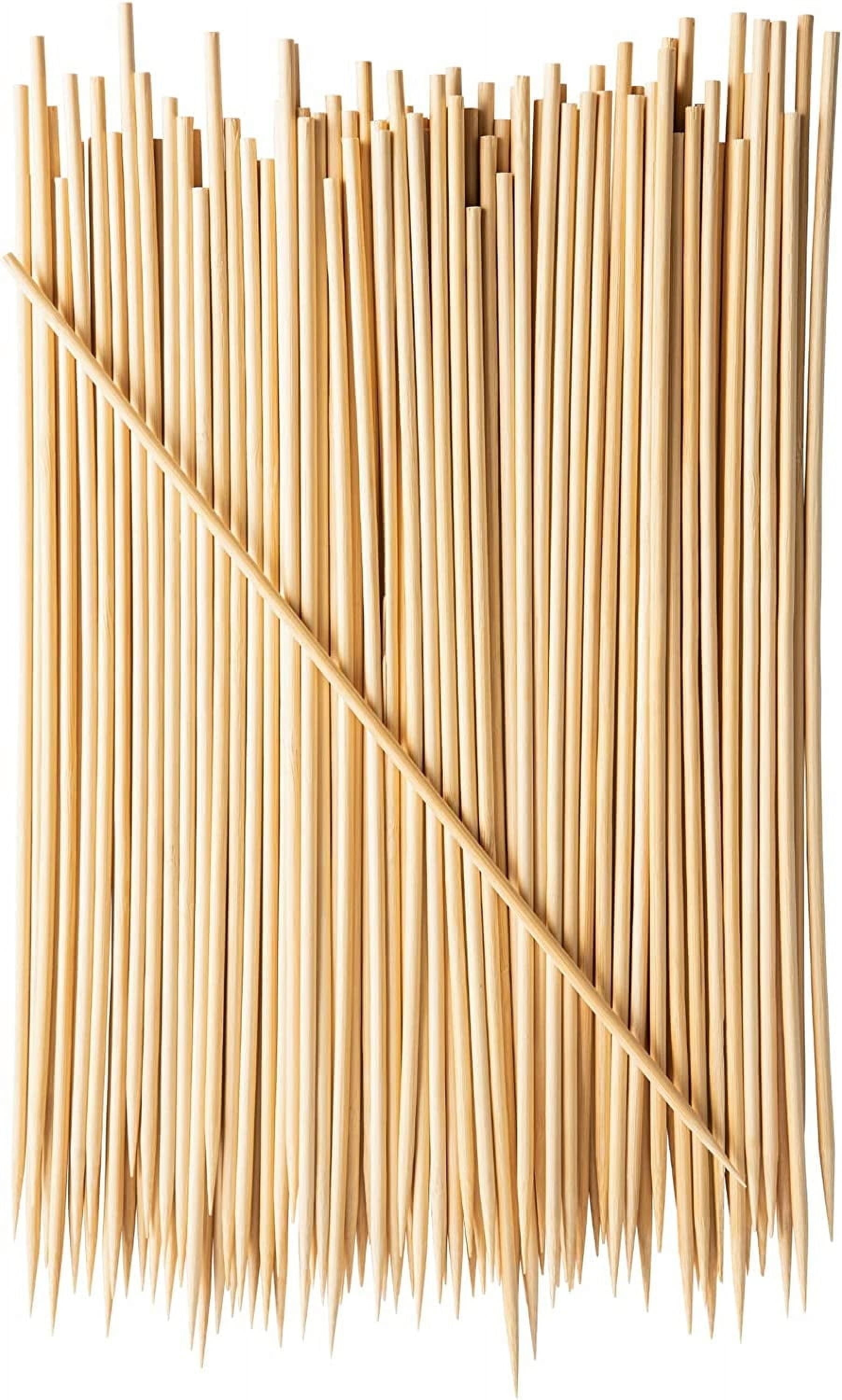 GUSTO 12" Bamboo Sticks Wooden Skewers for Kabobs & Smores, 100-Pack