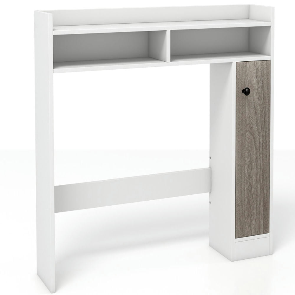 GVN Bathroom Over the Toilet Floor Storage Organizer with Adjustable Shelves-White, Bathroom Over Toilet Storage