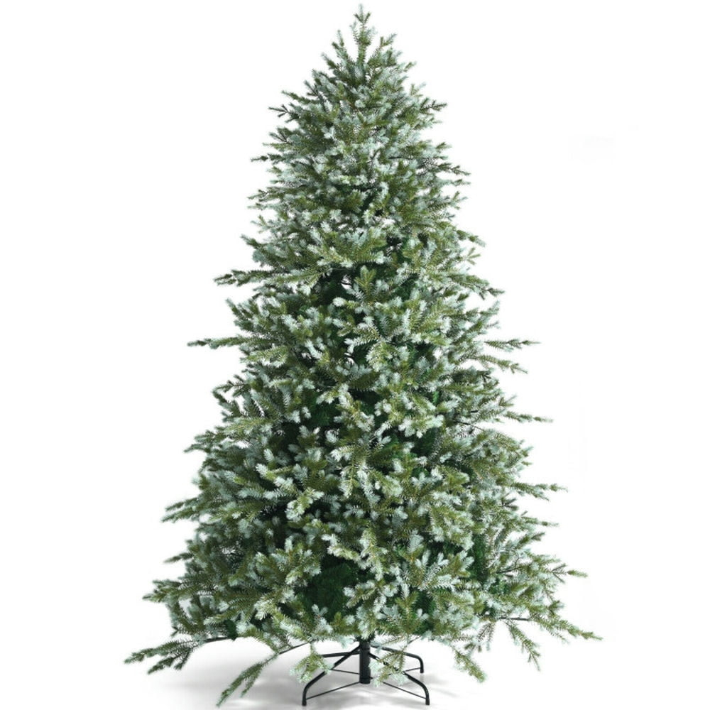 GVN Árbol de Navidad, Árbol de Navidad, Árbol de Navidad, Árbol de Abeto Artificial con Bisagras de 8 Pies con Puntas de PVC y PE Mixtas
