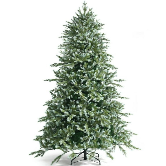 GVN Árbol de Navidad, Árbol de Navidad, Árbol de Navidad, Árbol de Abeto Artificial con Bisagras de 8 Pies con Puntas de PVC y PE Mixtas