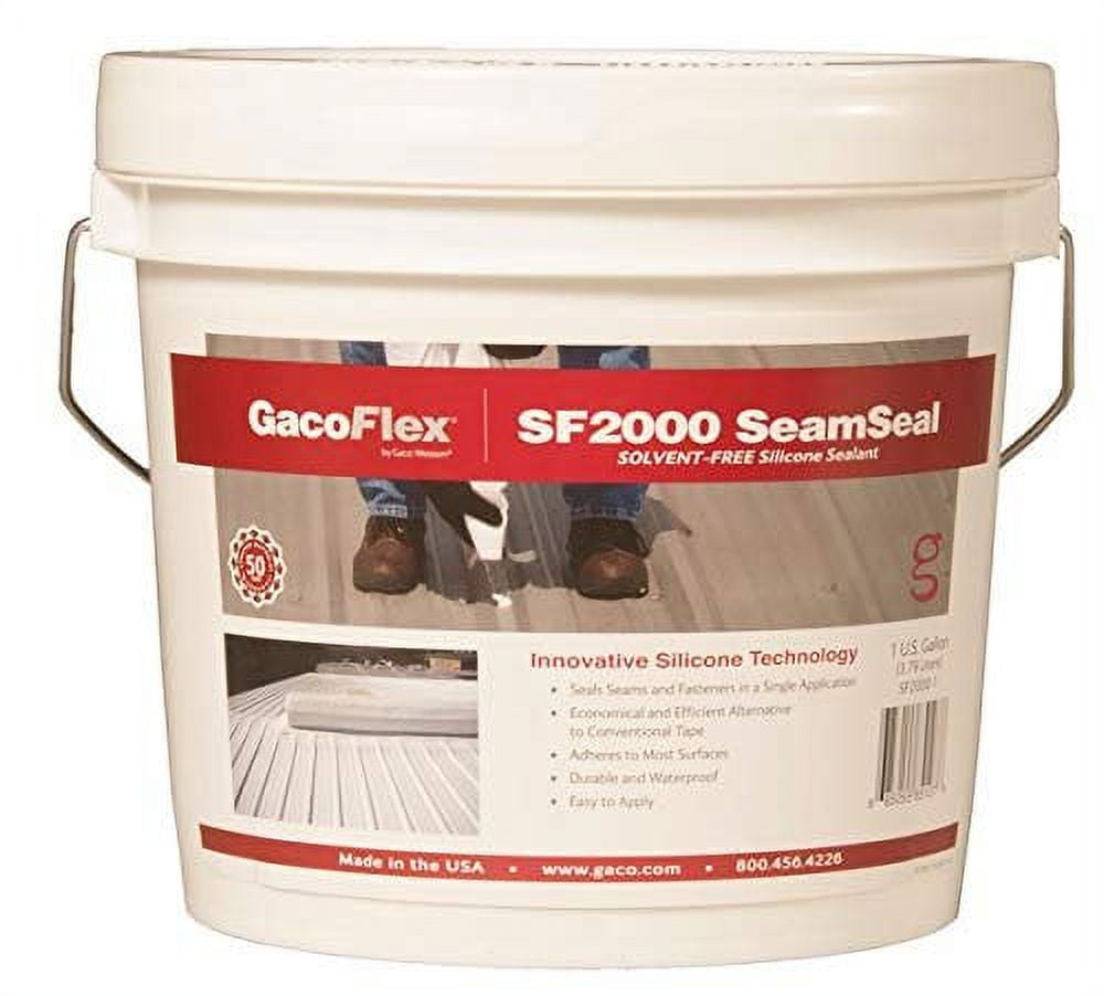 GacoFlex SeamSeal 1 Gal. White Solvent-Free Silicone Sealant, 193-971