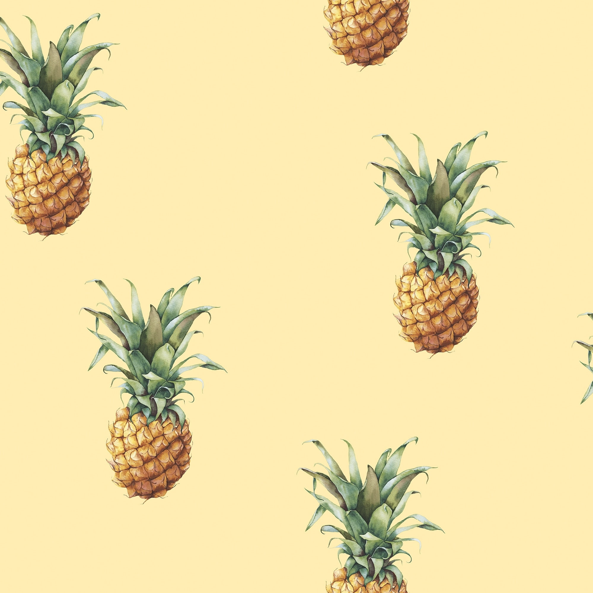 Just Kitchens Pineapple Motif 33'L x 21" W Wallpaper Roll