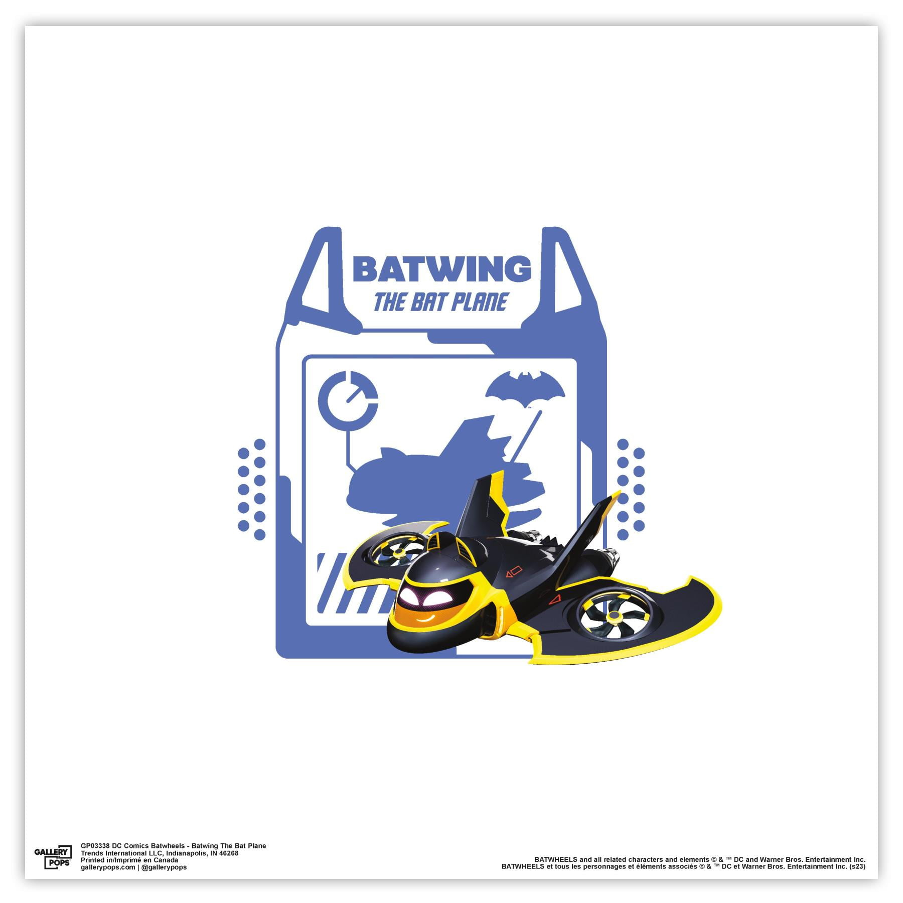 Gallery Pops DC Comics Batwheels - Batwing The Bat Plane Wall Art, Unframed Version, 12" x 12"