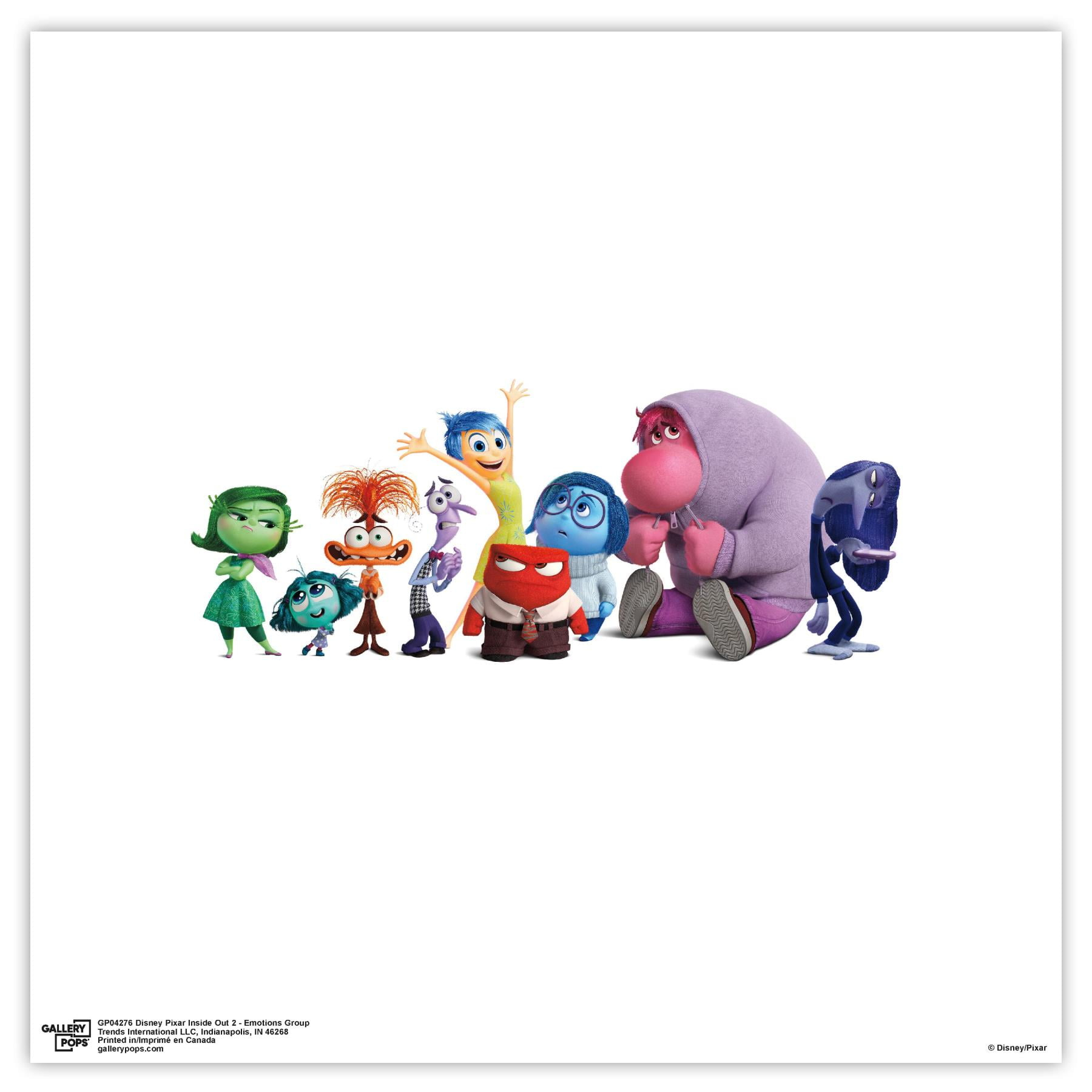 Gallery Pops Disney Inside Out 2 - Emotions Group Wall Art, Unframed Version, 12" x 12"