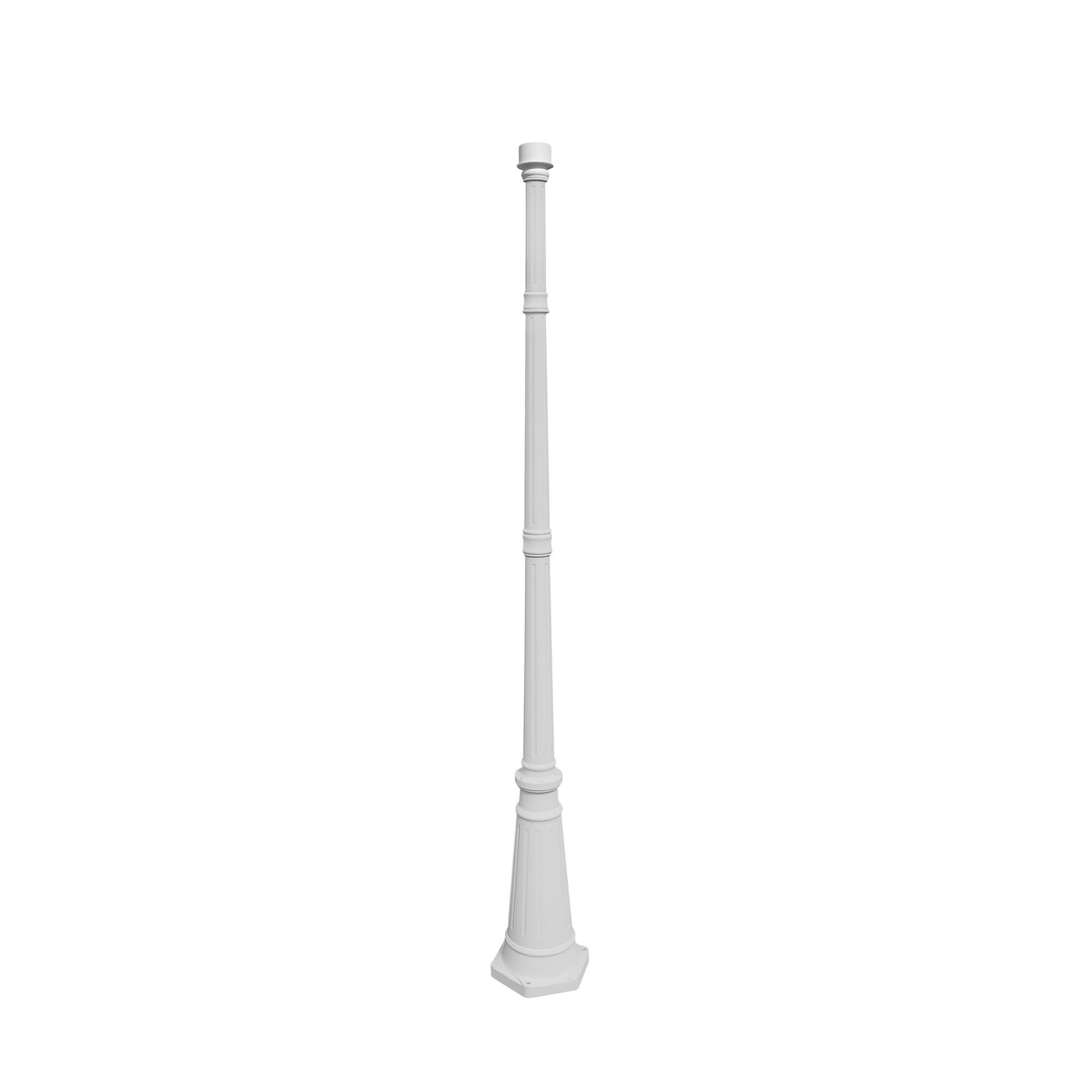 Gama Sonic 6.5-Foot White Decorative Post with 3-Inch Fitter