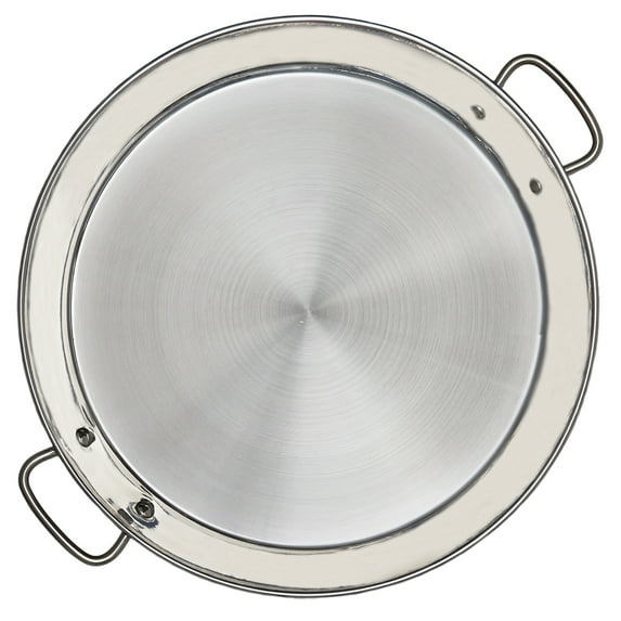 Garcima 14-inch Stainless Flat Bottom Paella Pan for Induction, 36cm