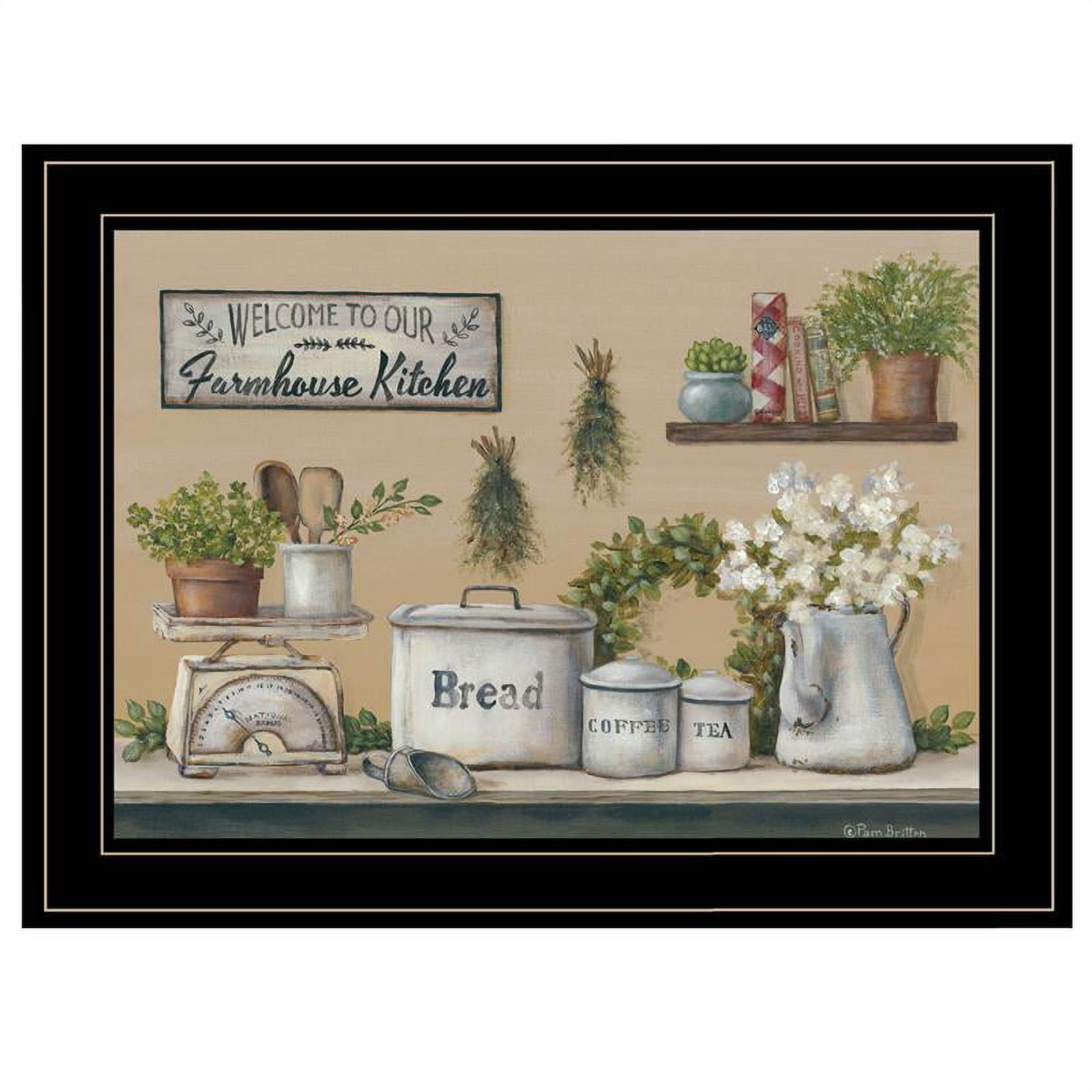 Garden Farmhouse Kitchen By Pam Britton Printed Wall Art Wood Multi-Color