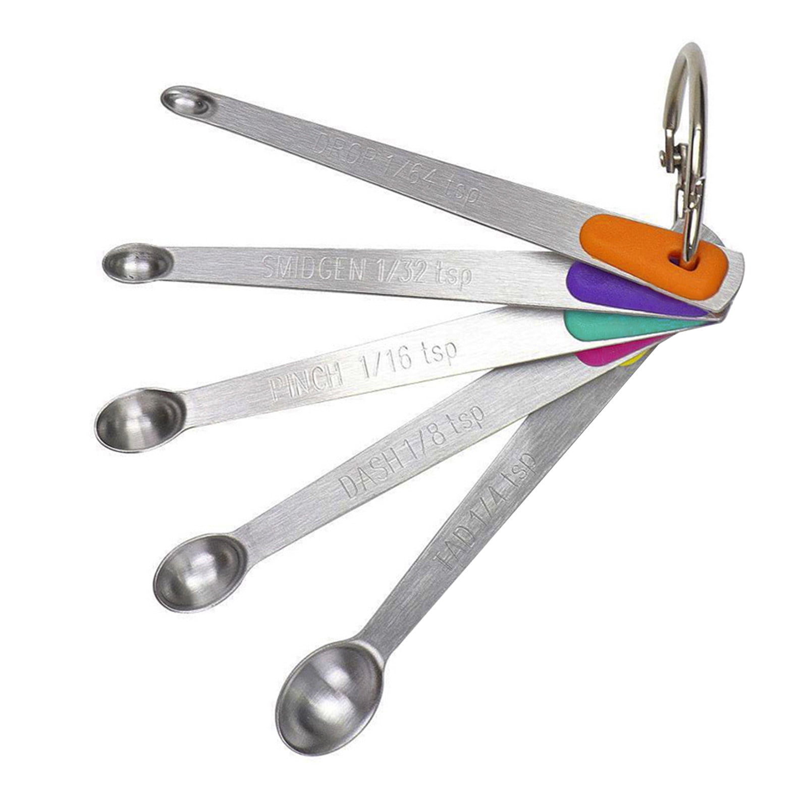 Measuring Spoons Set, Heavy Duty Stainless Steel Measuring Spoons, Mini Measuring Spoon for Cooking Baking, Tablespoon Teaspoon for Dry or Liquid Ingredients, Fits in Spice Jar,set of 5