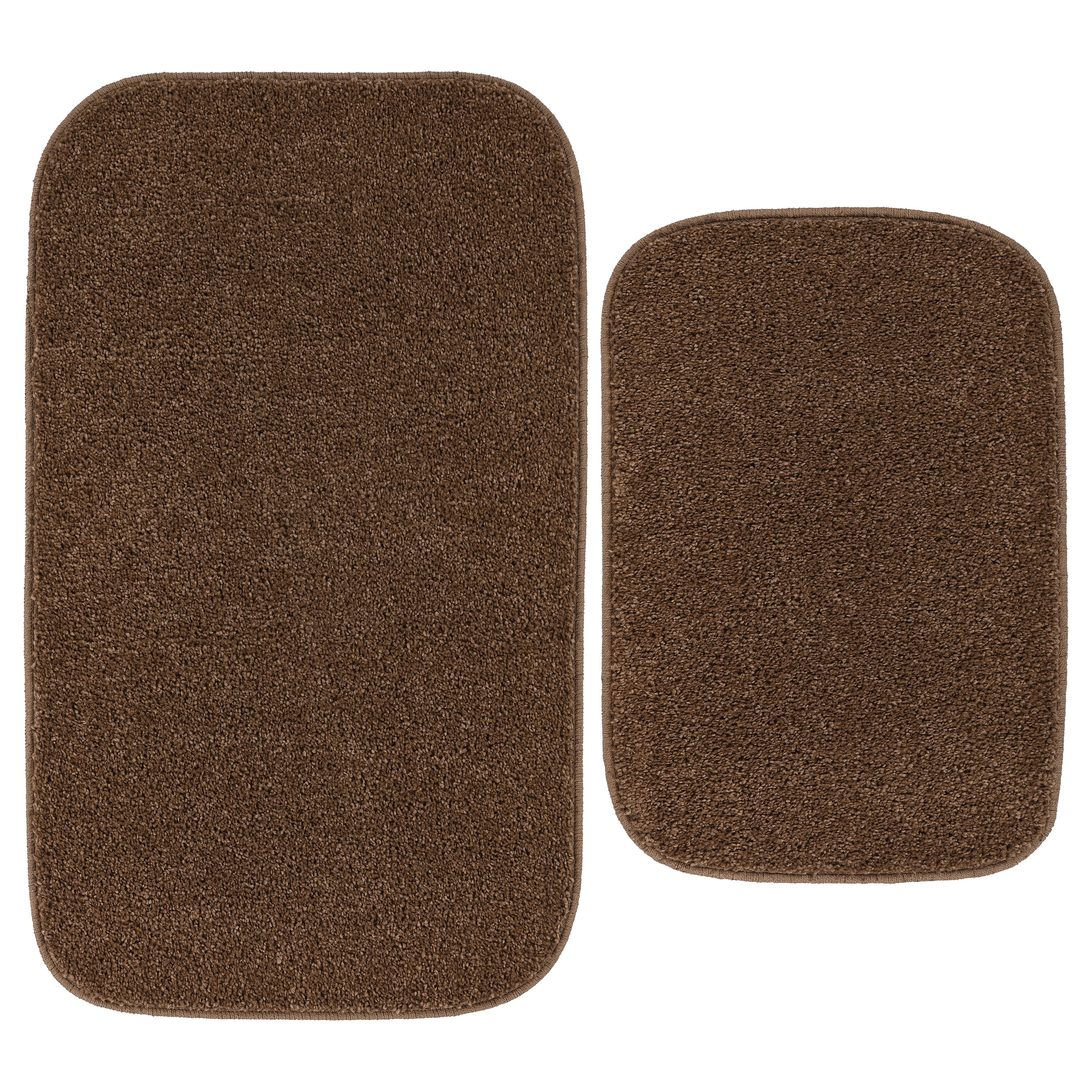 Garland Rug Gramercy Washable Bath Rug Set, 2 Piece (20"x34" & 17"x24") Cinnamon