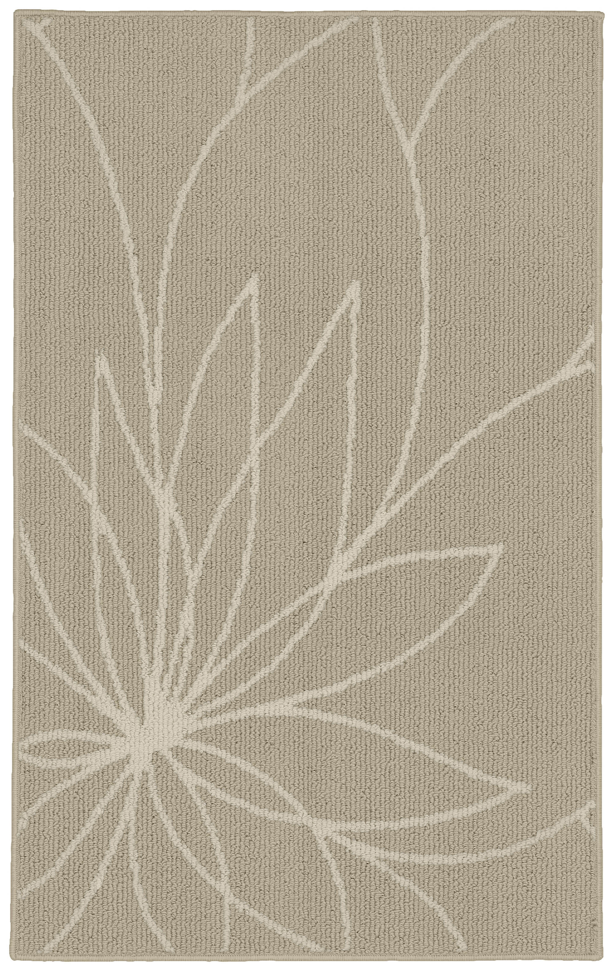 Garland Rug Grand Floral Tan/Ivory Indoor Accent Rug, 30" x 46"