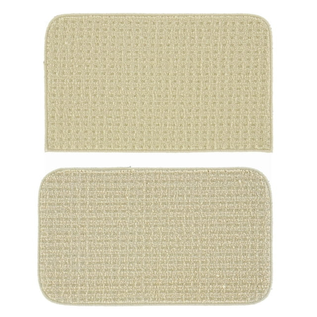 Garland Rug Herald Square 2pc Kitchen Rug Set 18 in. x28 in. Slice & 18 in. x28 in. Mat Ivory