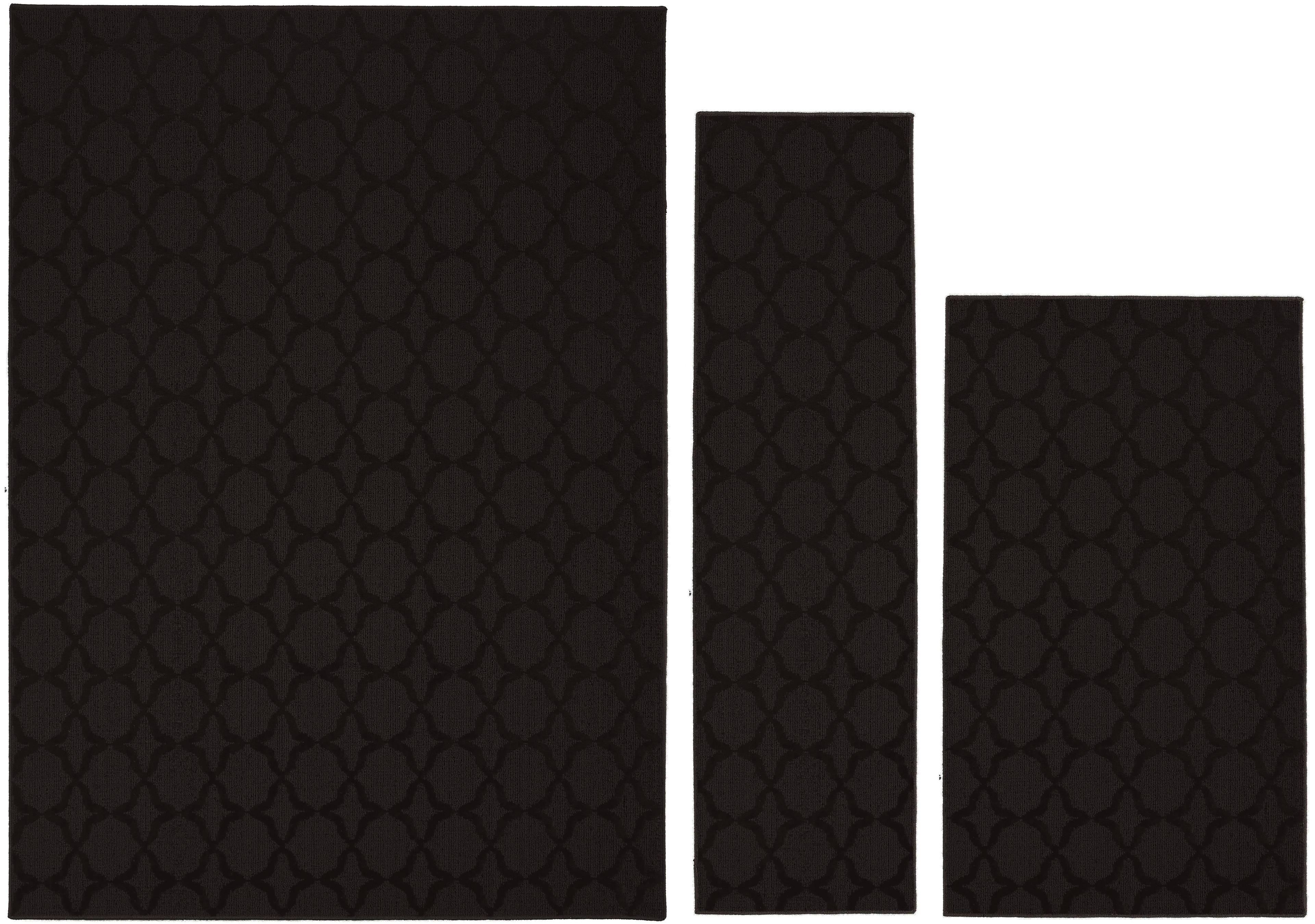 Garland Rug Sparta Indoor Rug Set, 3 Piece Set (2'x5',3'x4', 5'x7') Mocha