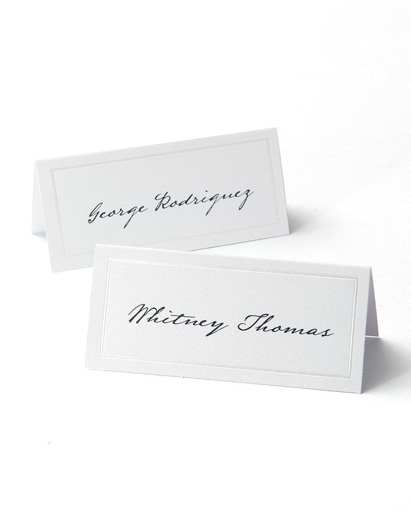 Gartner Studios White Pearl Border Printable Place Cards, 48 count