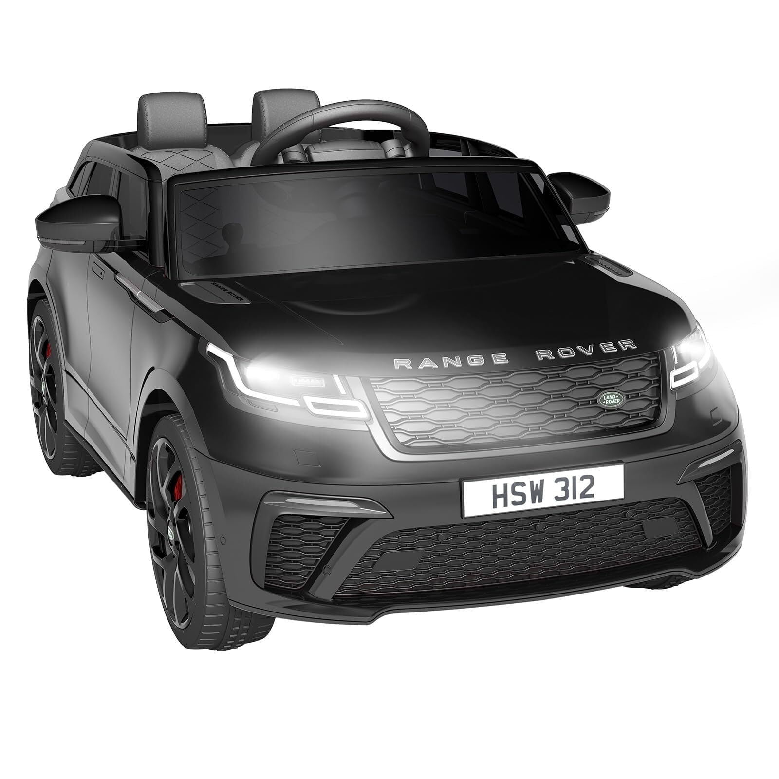 Jojoka Licensed Land Rover Kids Ride on Car, 12V Battery Powered Electric Toys for Kids with Parent Remote Control, Bluetooth, MP3, Forward & Backward, LED Light, for 3-8 Year Old Boy & Girls, Black