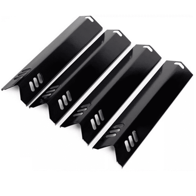 Unicook 15 Inch Grill Heat Plates for Dyna-Glo, Grill Burner Covers, Grill Parts Porcelain Heat Shields for Backyard, 4 Pack