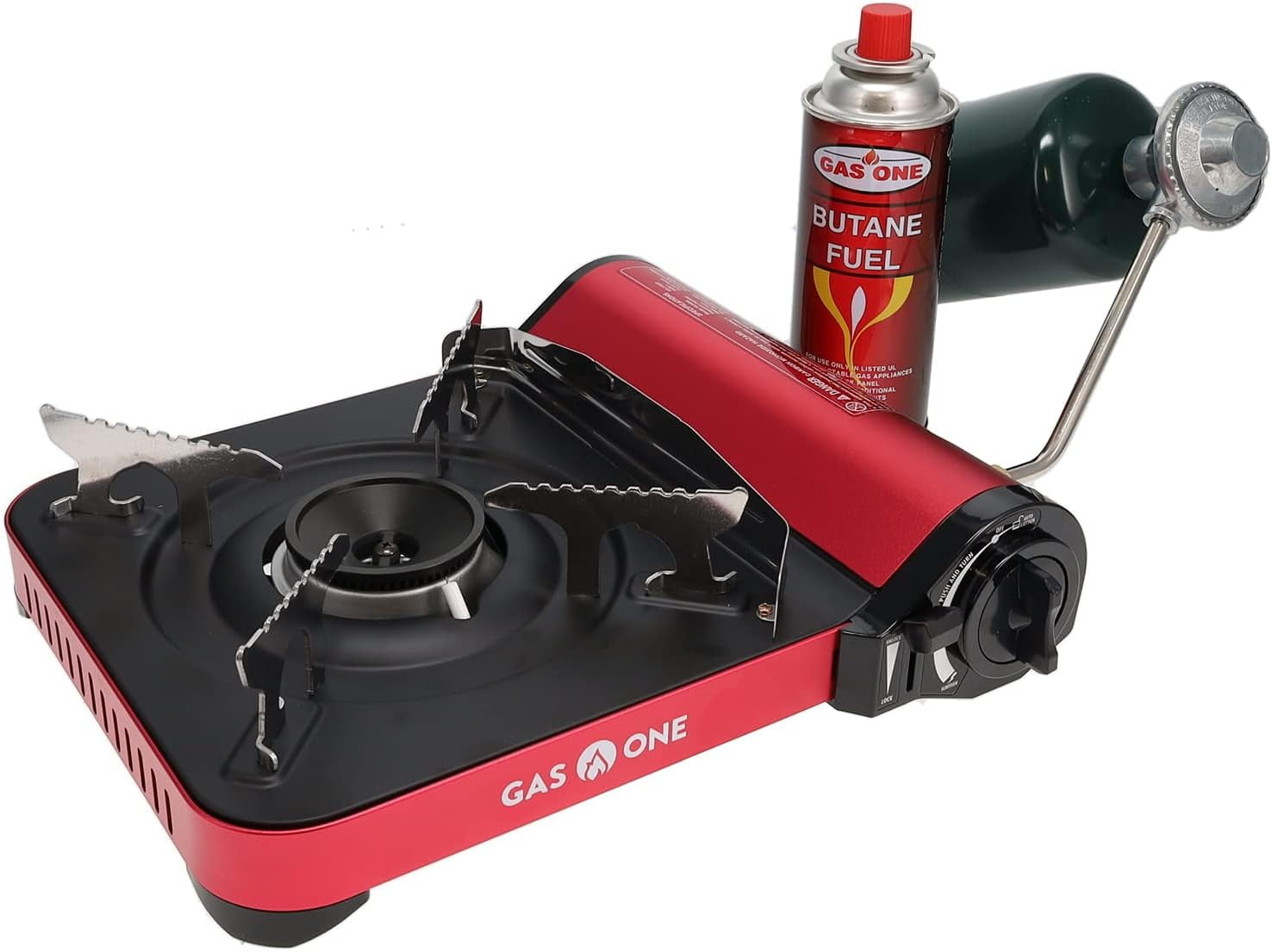 GasOne 12,000 BTU Propane or Butane Stove GS-3100P Portable Dual Fuel Camping Stove Burner
