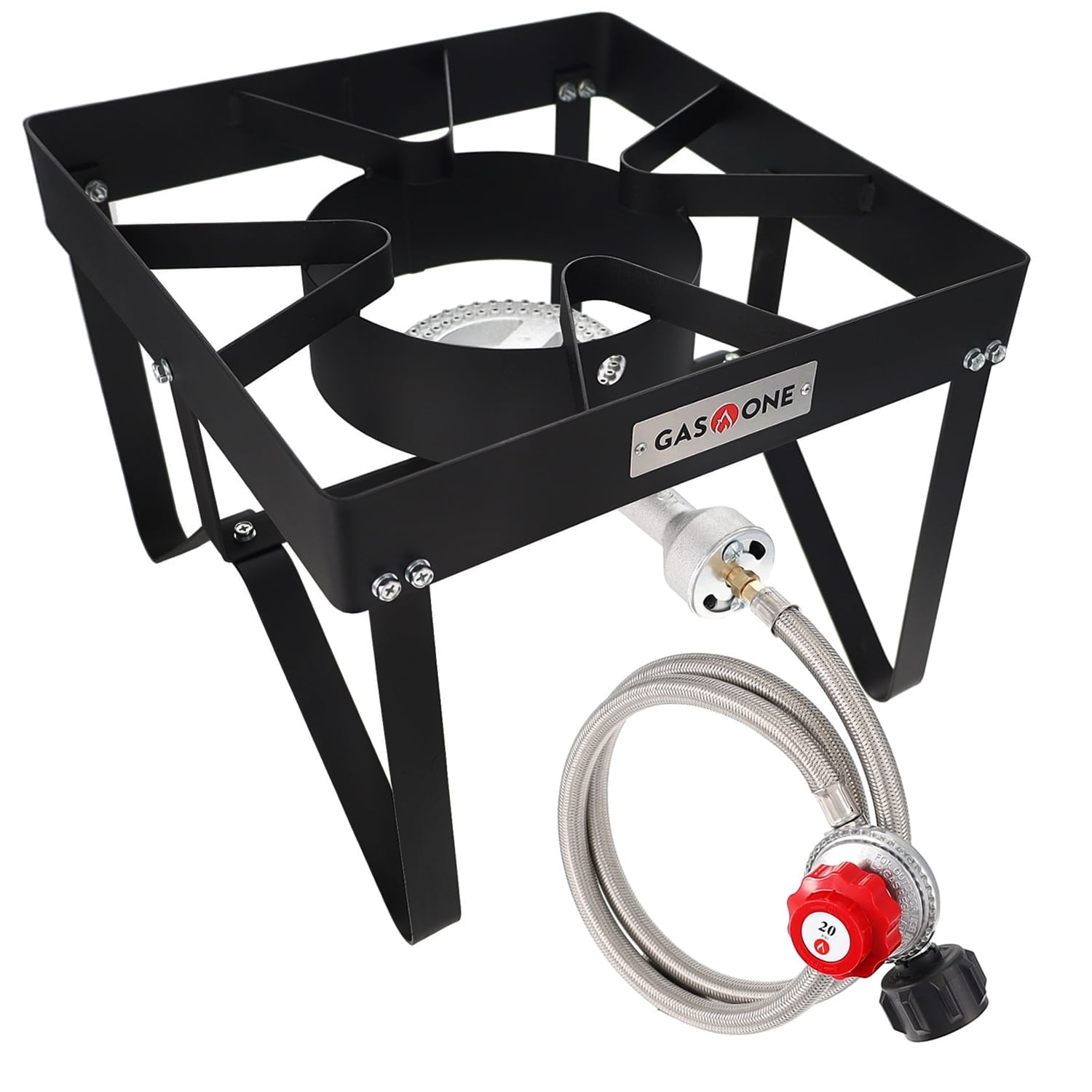 GasOne Propane Gas Outdoor Stove with High Pressure Braided Hose