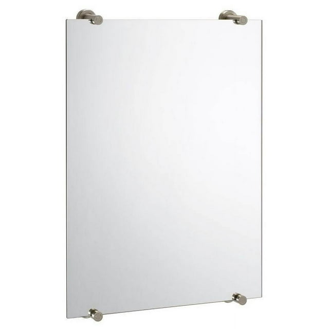Latitude Wall Mount Frameless Rectangle Bathroom Vanity Mirror | Mount Landscape or Portrait