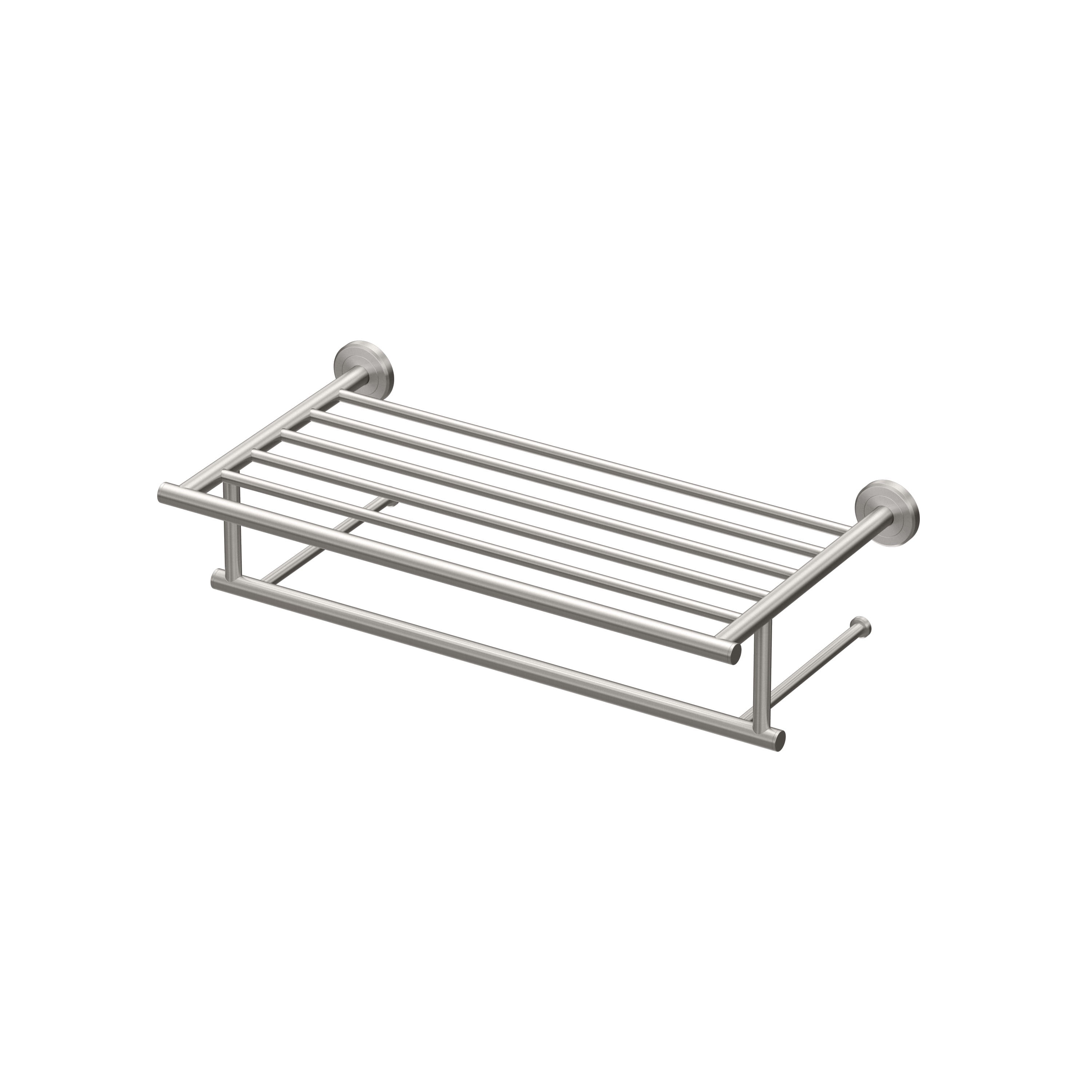 Latitude II Wall Mounted Towel Rack | Hotel Style Stainless Steel Towel Rack with Towel Bar