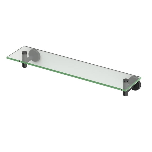 Gatco 4246MX Latitude II Vanity Glass Shelf, Matte Black