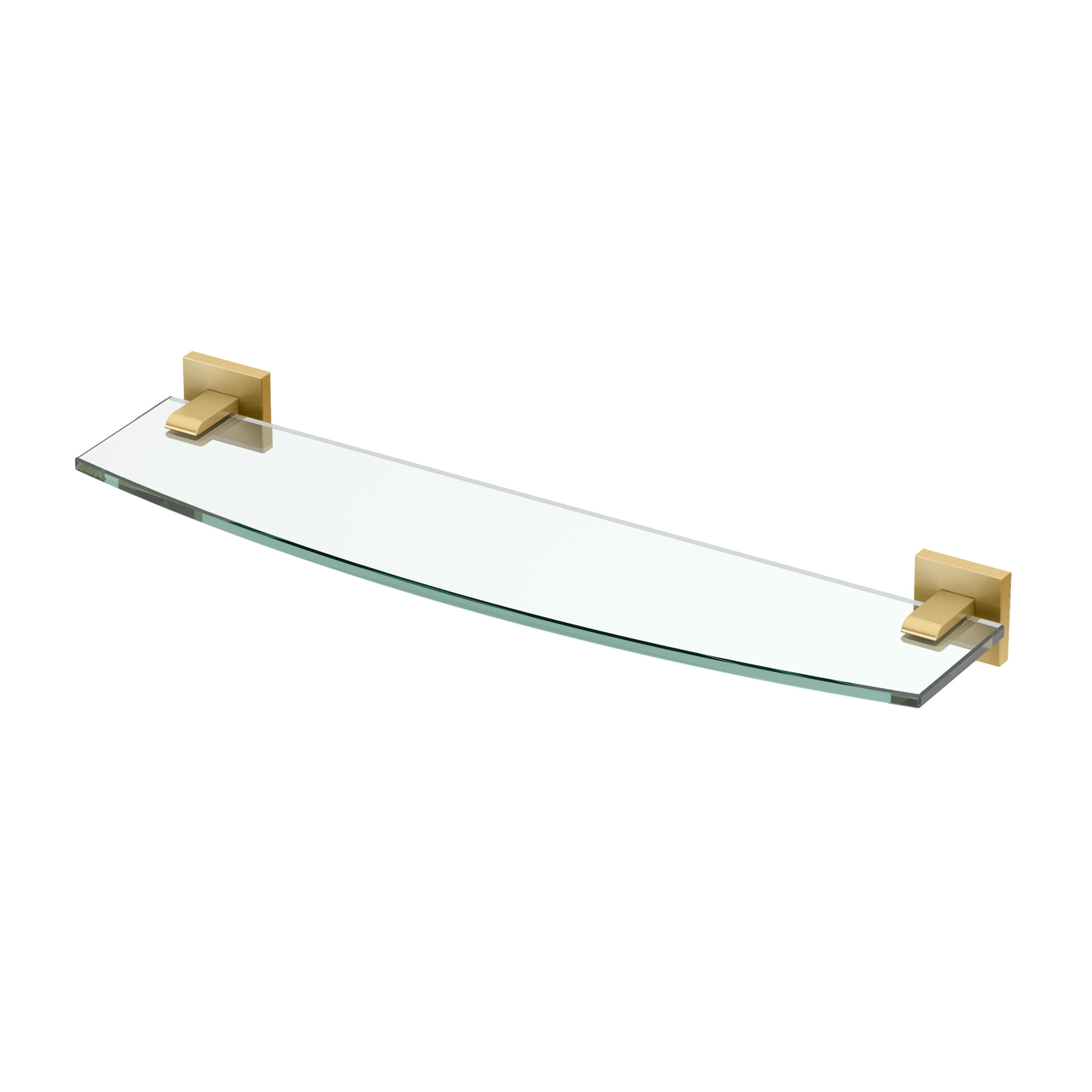 Gatco 4066 Elevate Vanity Glass Shelf, Brushed Brass
