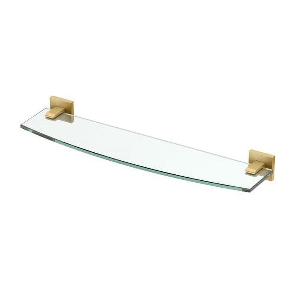 Gatco 4066 Elevate Vanity Glass Shelf, Brushed Brass