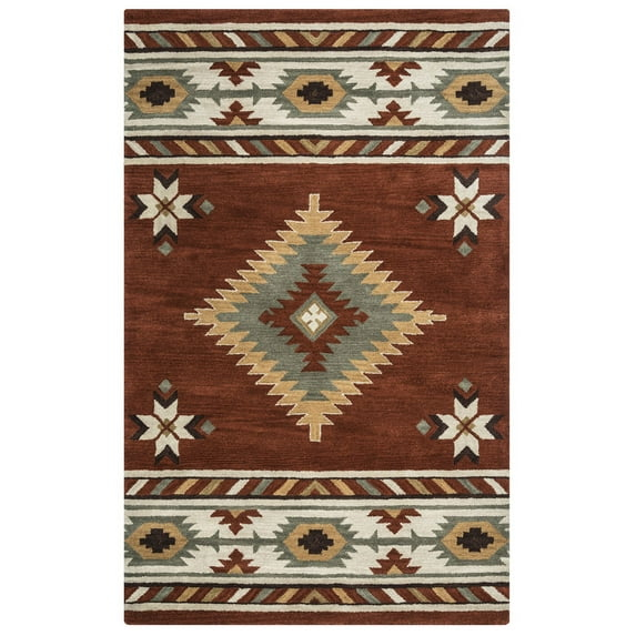 Rizzy Rugs Southwest Area Rug SU1822 Rust Jagged Star 3' x 5' Rectangle